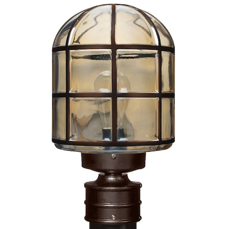 Costaluz, 3417 Series Post, Bronze 1x75W Incandescent